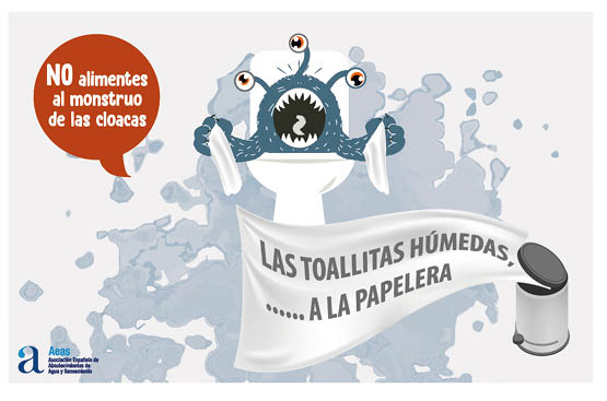 Ir a la noticia Aquara se adhiere a la campaña “No alimentes al monstruo de las cloacas” para celebrar el Día Mundial del Saneamiento
